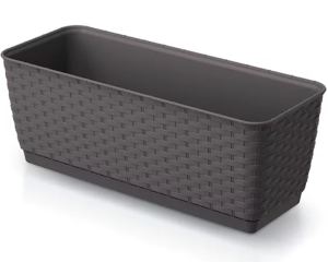 Doniczka długa z podstawką brązowa 39 cm Ratolla P