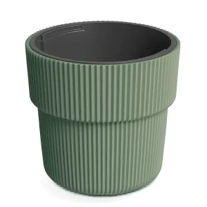 Donica okrągła Prosperplast Milly 40 cm z wkładem - Zielona Pinia DBMIR400