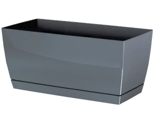 Doniczka z podstawką antracyt 39 cm Prosperplast Coubi Case P