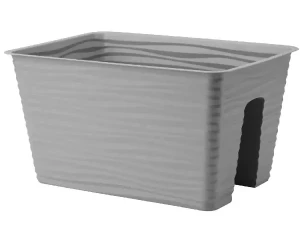 Doniczka na balustradę 39 cm szara Sahara Railing