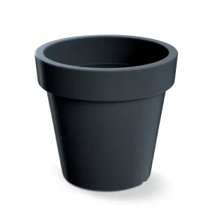 Doniczka okrągła plastikowa 20cm antracyt Lofly Round
