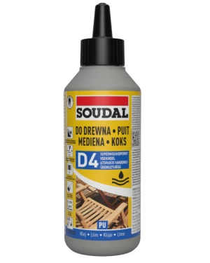 Klej do drewna poliuretanowy D4 - Soudal 66A 750ml