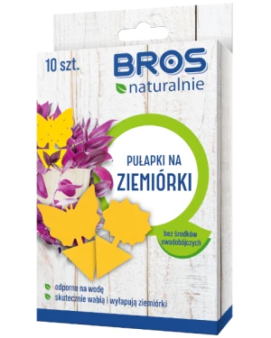 BROS Naturalnie Pułapki na Ziemiórki - Żółte Lepy do Doniczek 10 szt.