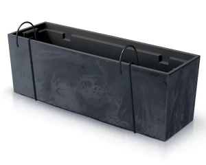 Donica na balkon 58 cm antracyt Prosperplast Urbi Case Beton Effect