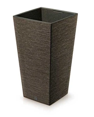 Doniczka wysoka 38cm Furu Eco Wood Prosperplast kawowa