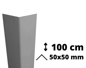 Odbojnica narożna PVC AcroMat 100 cm 50x50 mm