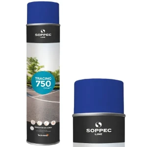 Farba w sprayu do malowania linii Soppec Tracing 750 ml niebieska