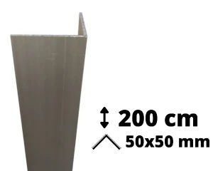 Narożnik aluminiowy 200 cm 50x50 mm