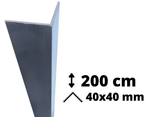 Profil ochronny aluminiowy 200 cm 40x40 mm