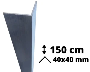Narożnik ochronny aluminium 150 cm 40x40 mm