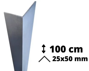 Profil ochronny aluminiowy 100 cm 25x50 mm