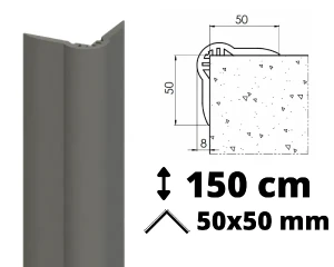 Narożnik gumowy Flex 150 cm 50x50 mm