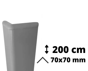 Profil narożny PVC z rdzeniem aluminiowym 200 cm 70x70 mm ConvexAL