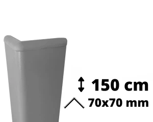 Odbojnica narożna PVC z rdzeniem aluminiowym 150 cm ConvexAL