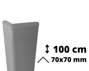 Narożnik ochronny z rdzeniem aluminiowym 100 cm 70x70 mm ConvexAL