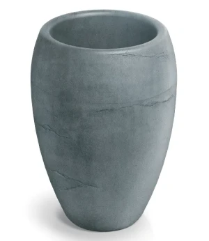 Donica wysoka szara okrągła 40 cm Cano High Ethick