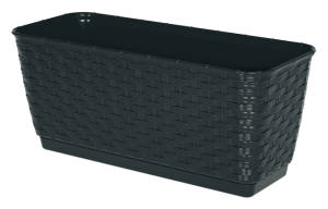 Doniczka długa z podstawką antracyt 49cm Ratolla P