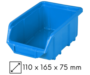Kuweta warsztatowa mała 110x165x75mm niebieska Ecobox