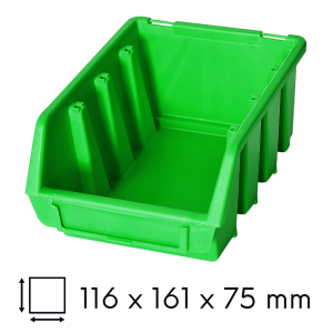 Kuweta warsztatowa mała 116x161x75mm zielona Ergobox