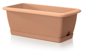 Doniczka długa 39 cm z podstawką terakota Respana Easycare