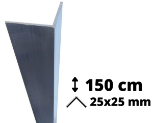 Narożnik aluminium 150 cm 25x25 mm