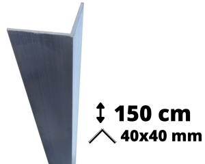 Narożnik aluminium 150 cm 40x40 mm
