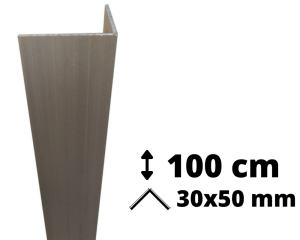 Narożnik aluminium 100 cm 30x50 mm
