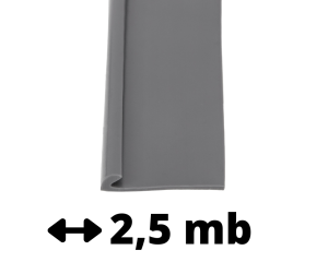 Listwa wykończeniowa PVC szara 2,5 mb