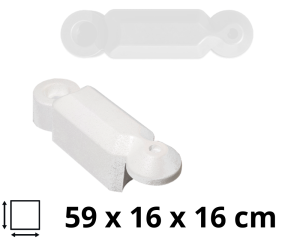 Separator ruchu drogowego łańcuchowy biały