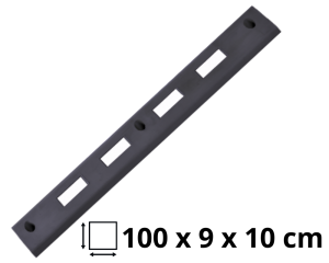 Krawężnik gumowy elastyczny czarny 100 cm