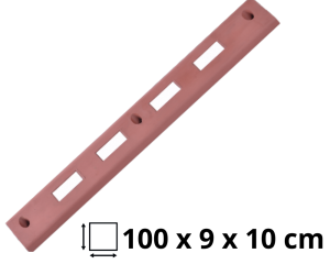 Krawężnik gumowy elastyczny czerwony 100 cm