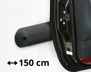 Ogranicznik gumowy na ścianę 150 cm czarny