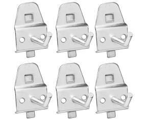 Haki pojedyncze małe metalowe zestaw 6 sztuk