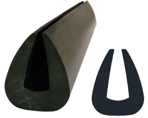 Profil odbojowy czarny 20,5 x 26 mm