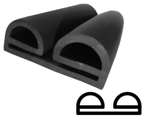 Profil odbojowy czarny 46 x 19 mm