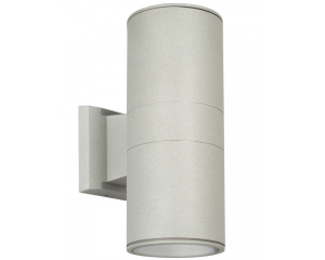 Lampa ścienna srebrna kinkiet ogrodowy dwukierunkowy 7001 AL