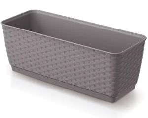Doniczka długa z podstawką mocca 39 cm Ratolla P