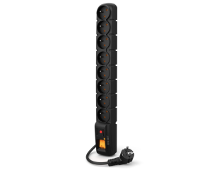 Przedłużacz listwa przeciwprzepięciowa 8 gniazd 5m czarna ACAR S8