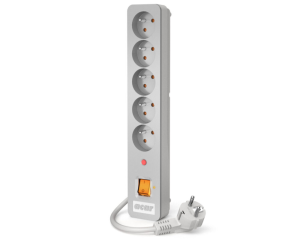 Listwa przeciwprzepięciowa do domu biura 3m szara ACAR X5