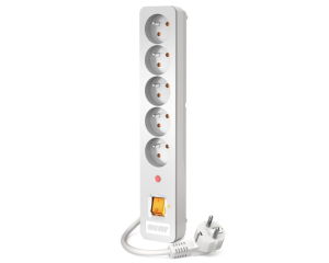 Listwa elektryczna przeciwprzepięciowa 5m biała ACAR X5