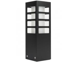 Lampa ogrodowa słupek kwadrat 25cm czarny RADO III 3 BL