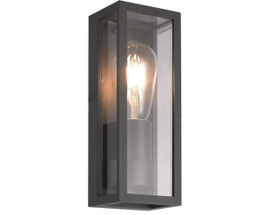 Lampa ścienna do ogrodu nowoczesna czarna 27cm Porto M1976