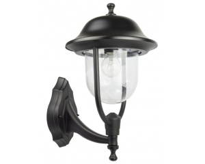 Lampa elewacyjna do ogrodu okrągła czarna Prince K 3012/1/O G