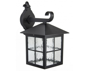 Lampa ścienna do ogrodu kwadratowa czarna Wenecja K 3012/1/KW