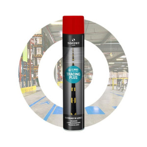 Outlet - Spray do malowania linii Soppec Tracing Plus 750 ml czerwony