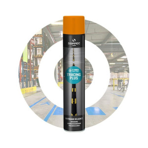 PO TERMINIE: Spray do malowania linii TRACING PLUS 750ml pomarańczowy Soppec