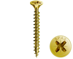 Wkręt uniwersalny 3,5x40 mm żółty krzyżowy PZ pełny - 1000 szt