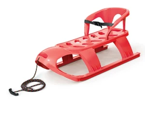 Sanki dla małego dziecka z oparciem czerwone Bezzy Seat