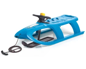 Sanki z kierownicą dla dzieci niebieskie