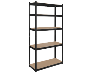 Regał magazynowy 180x90x40 cm metalowy czarny